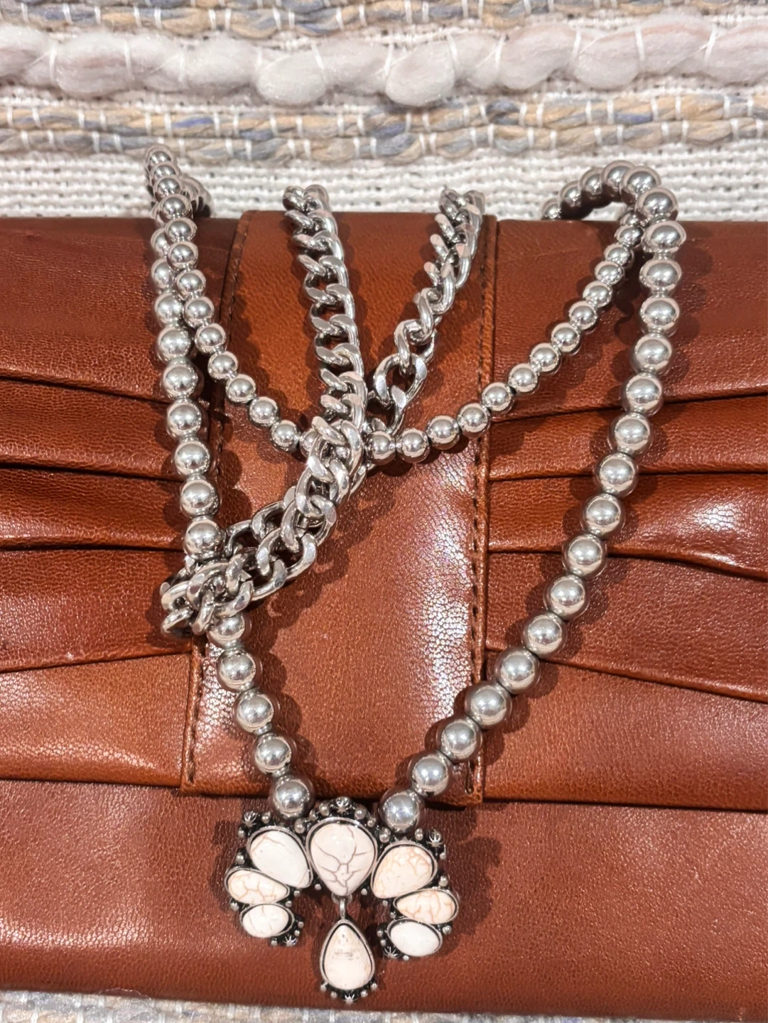 Vintage Silver-Tone Squash Blossom Necklace - photo 2
