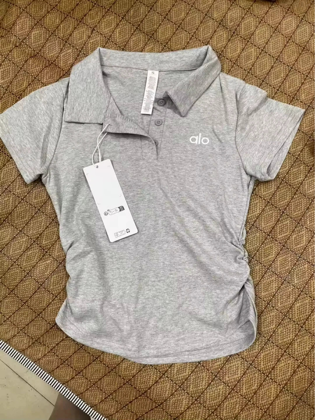 Alo Yoga Gray Polo Shirt