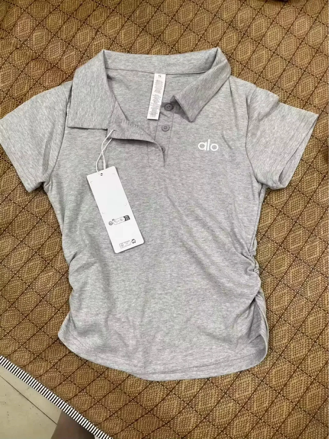 Alo Yoga Gray Polo Shirt