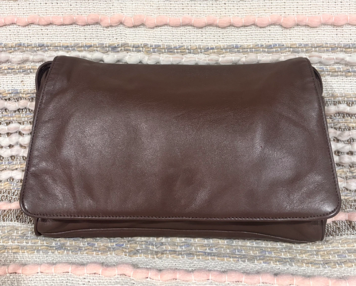 Vintage 70’s Brown Genuine Soft Leather Shoulder Bag