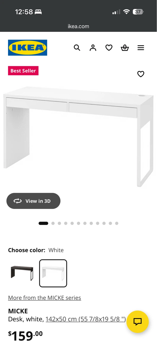 MOVE OUT SALE - IKEA MICKE Desk - White