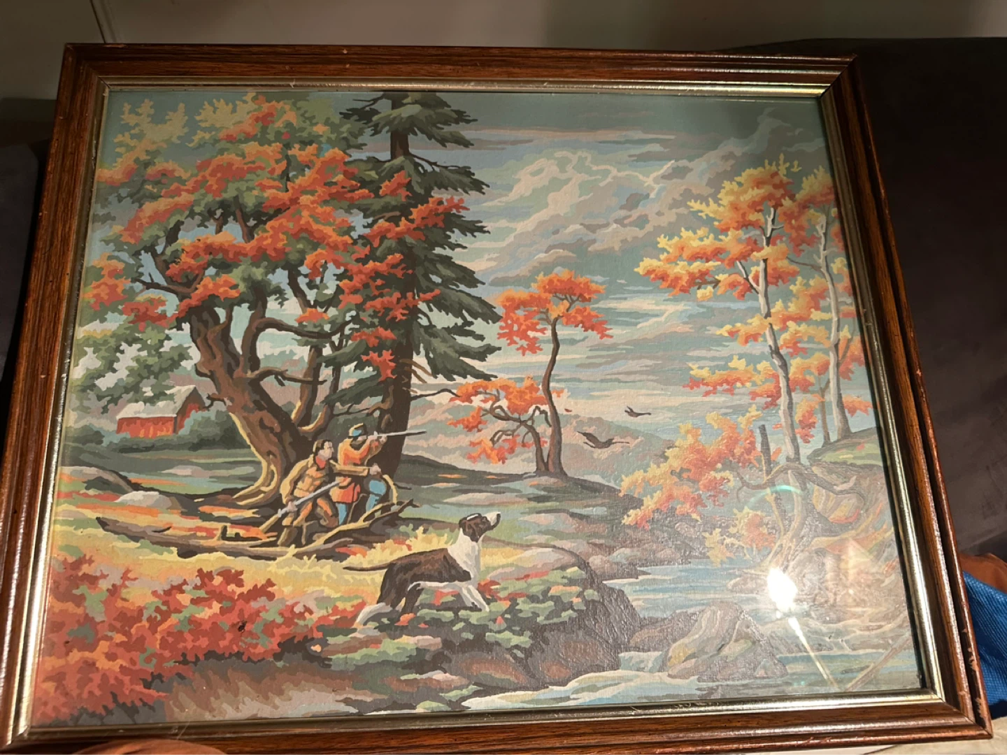 Large autumn hunting paint by numbers scene