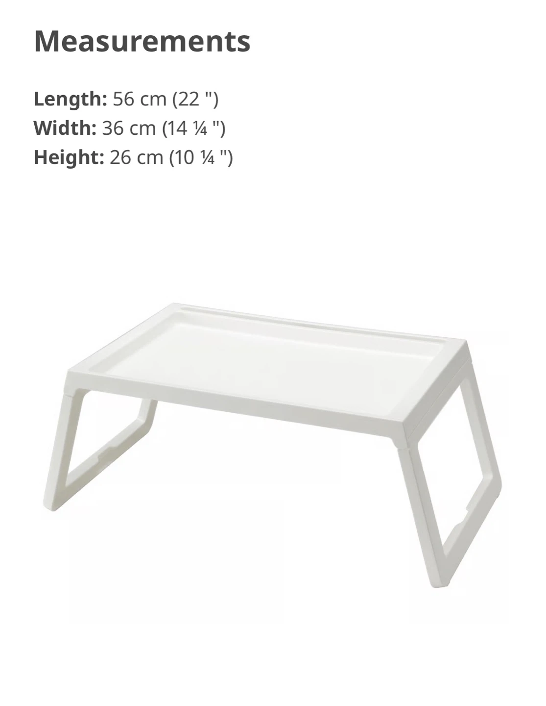 MOVE OUT SALE White IKEA Bed Tray Table - photo 3