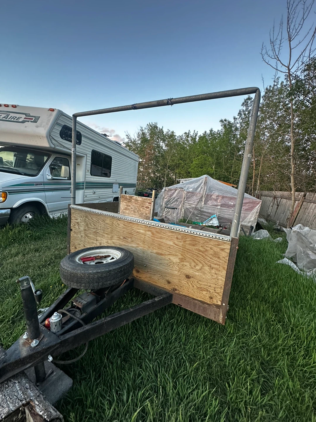 Utility Trailer with Wood Sides