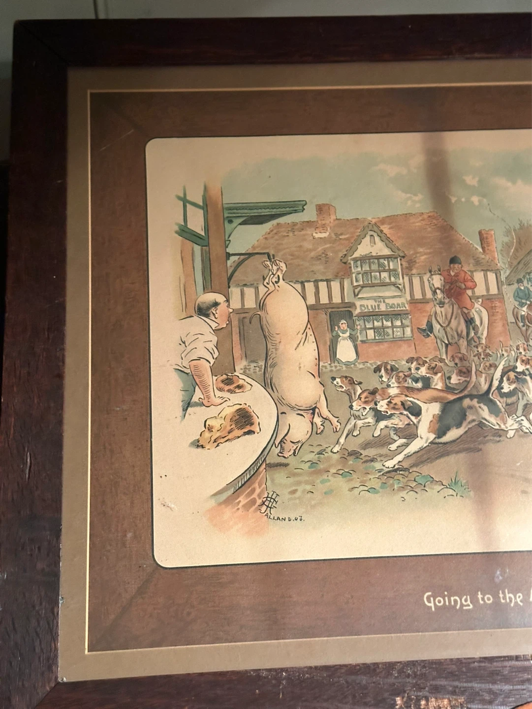 Antique Giles Henry Jalland “Going to the Meet” Lithograph - photo 2
