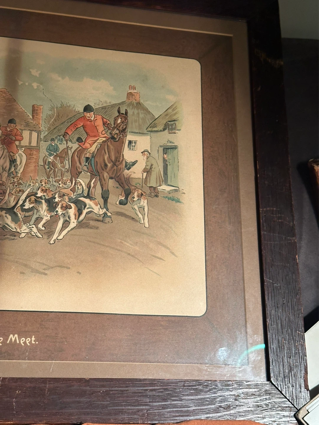 Antique Giles Henry Jalland “Going to the Meet” Lithograph - photo 4
