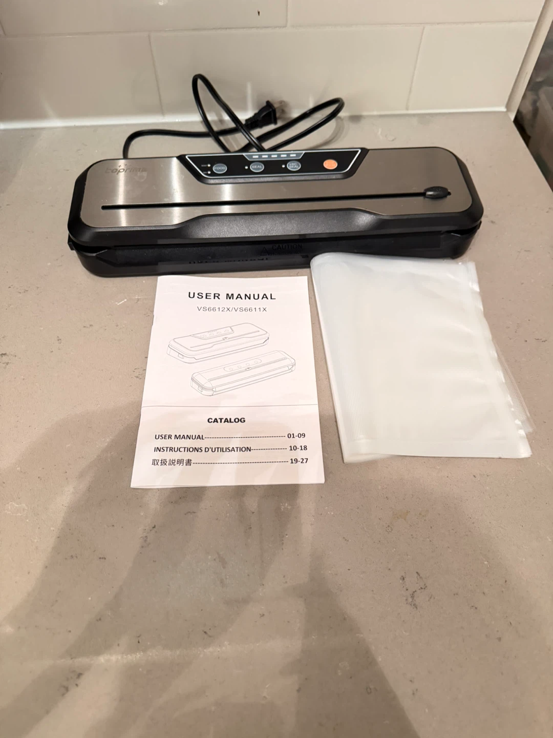 Toprime  VS6611X Vacuum Sealer - photo 2
