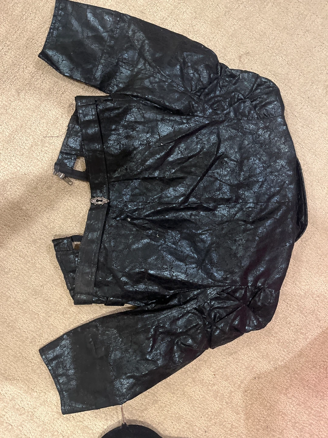 RQ-BL Black Faux Leather Jacket - Size M - photo 4