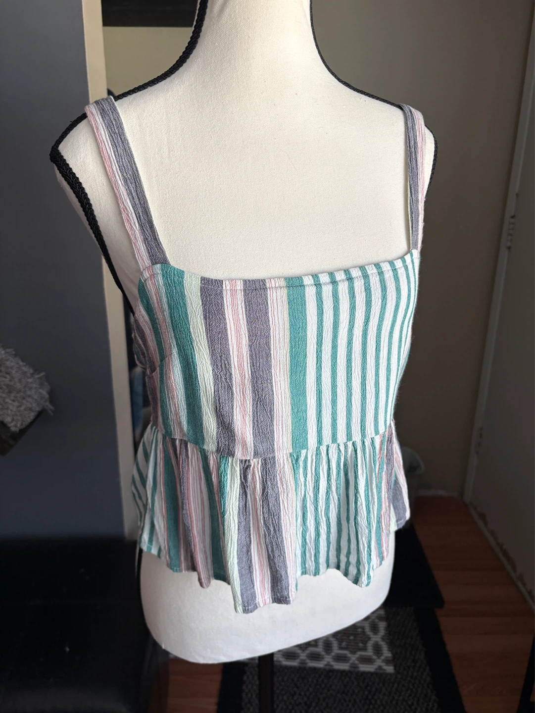 O'Neill Striped Peplum Tank Top