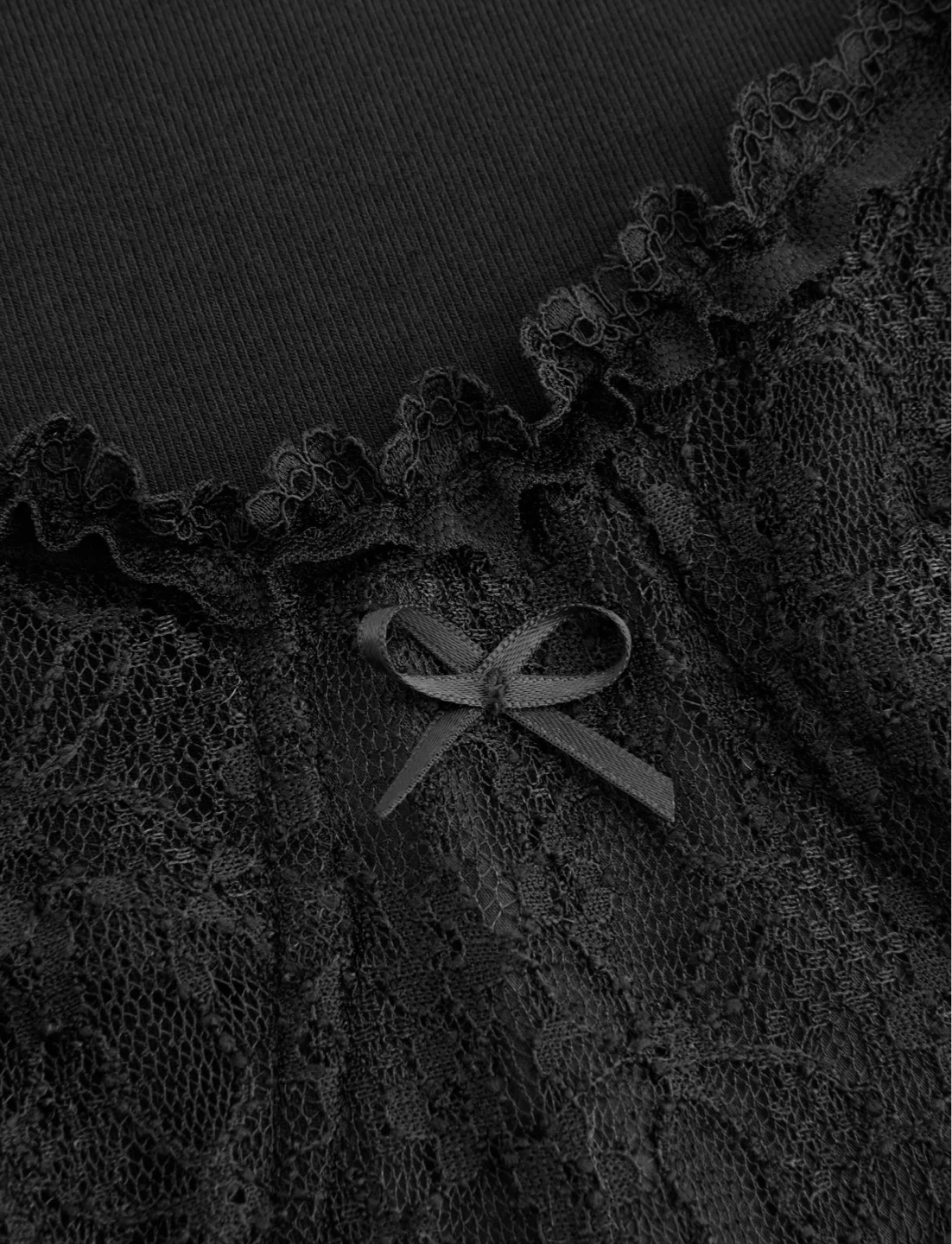Black Lace Corset T-Shirt - photo 3