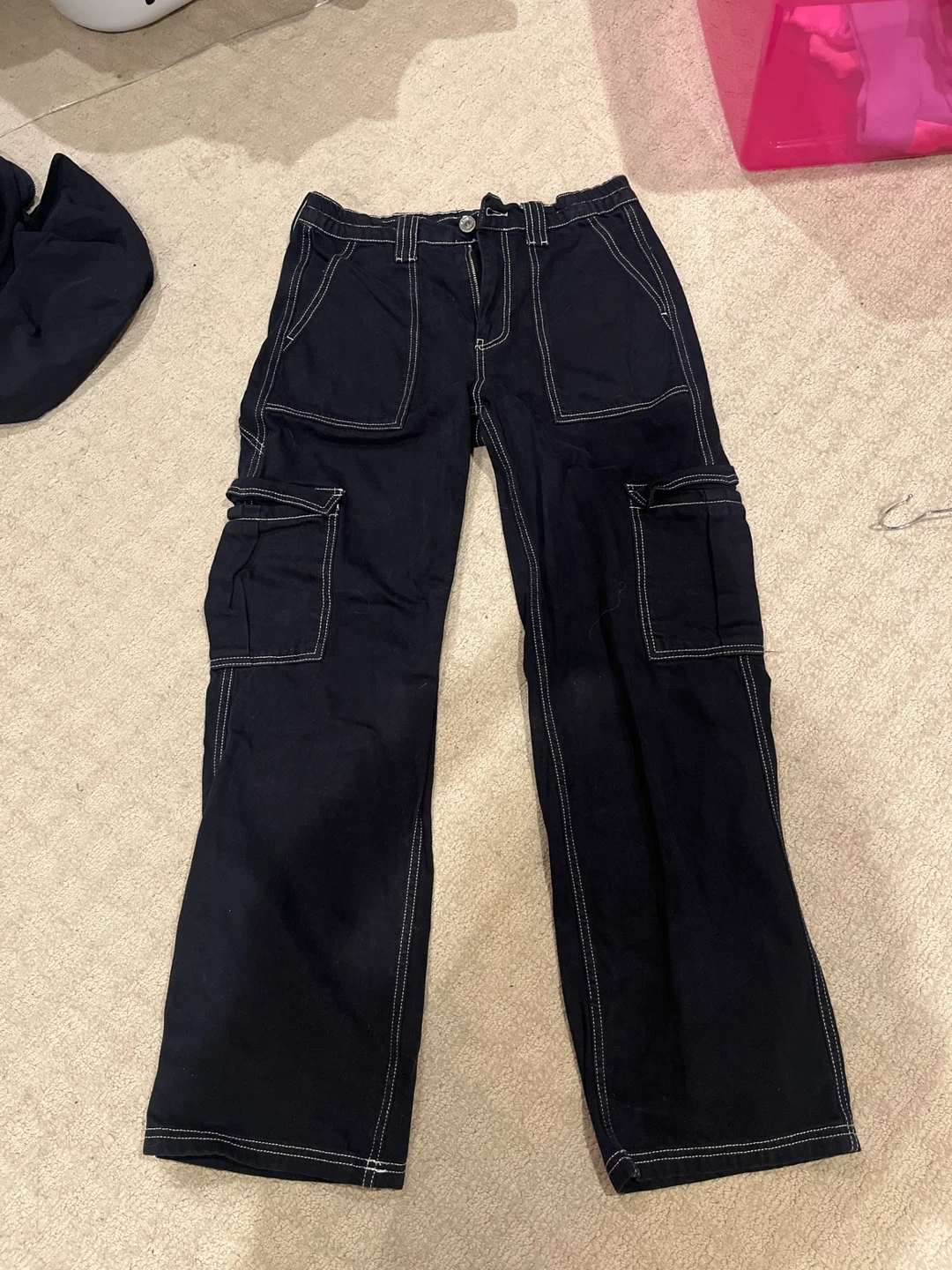 BDG Black Cargo Pants W28 L37 - photo 2