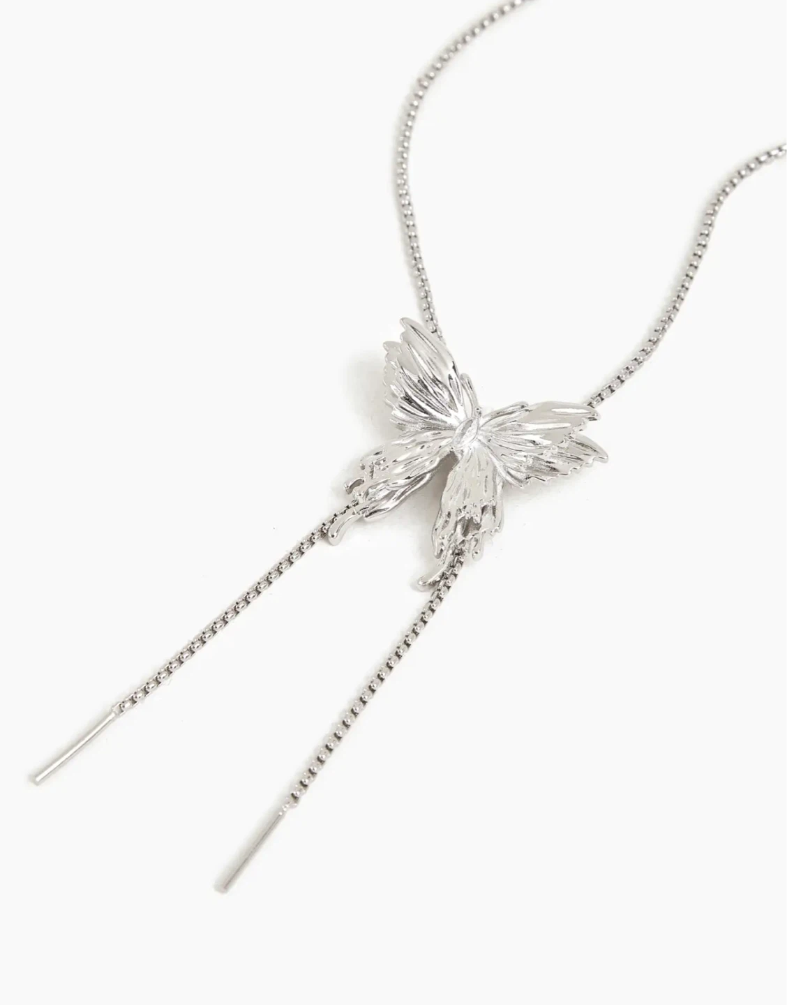 Silver Butterfly Bolo Necklace - photo 2
