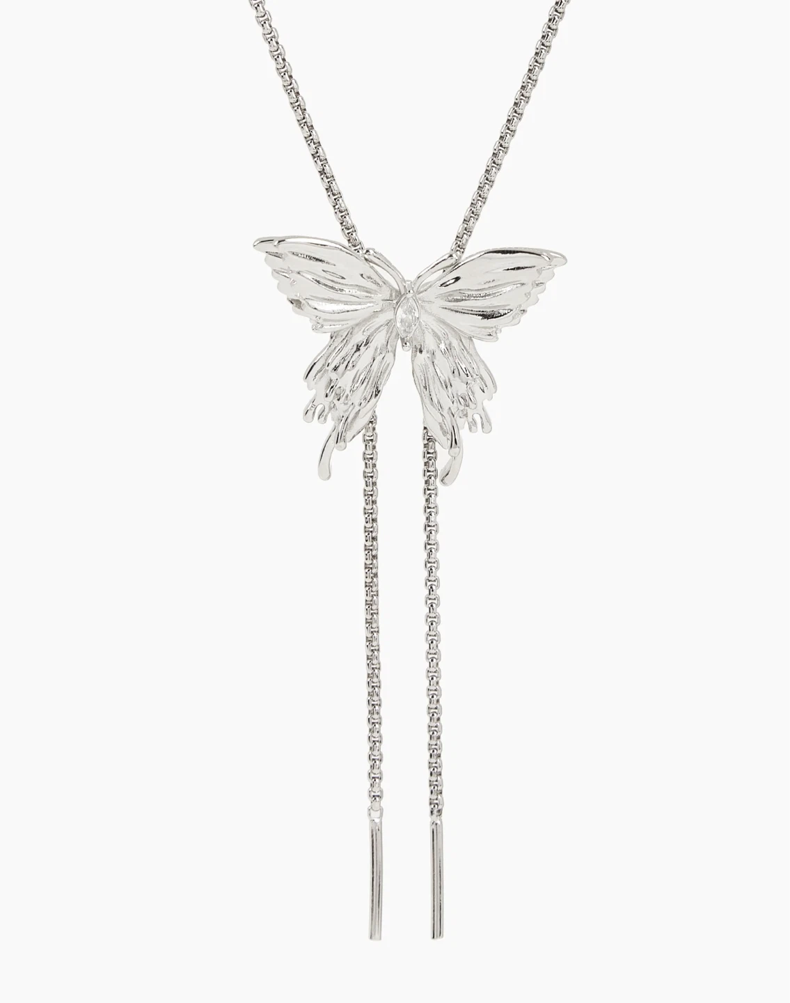 Silver Butterfly Bolo Necklace - photo 3