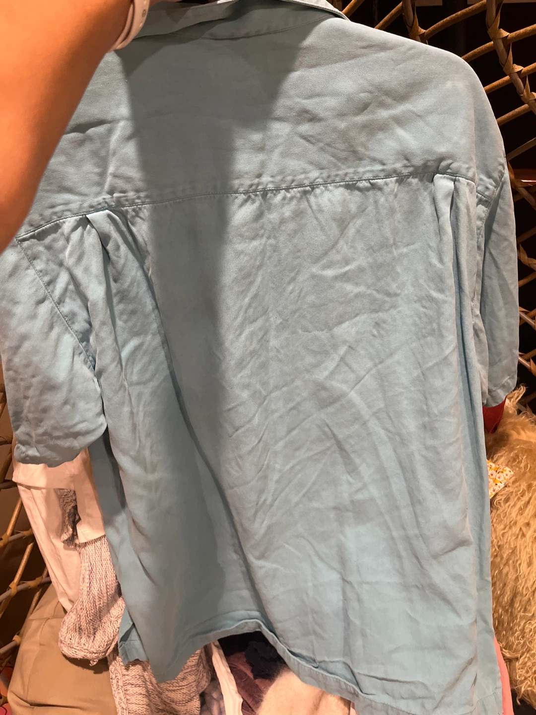 Tommy Bahama Blue 100% Silk Short Sleeve Shirt - photo 3
