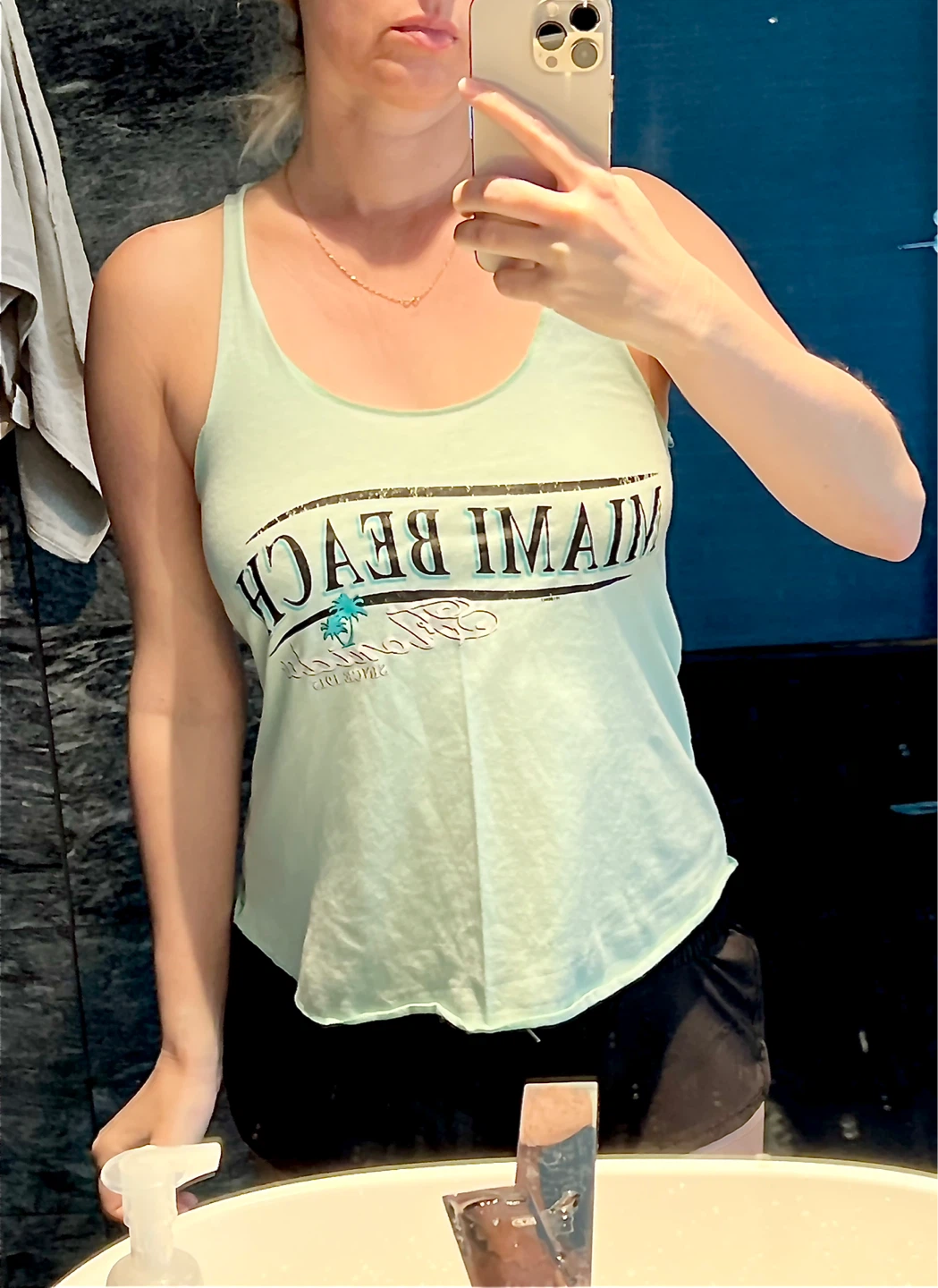 Mint blue Miami Beach Tank Top - photo 2