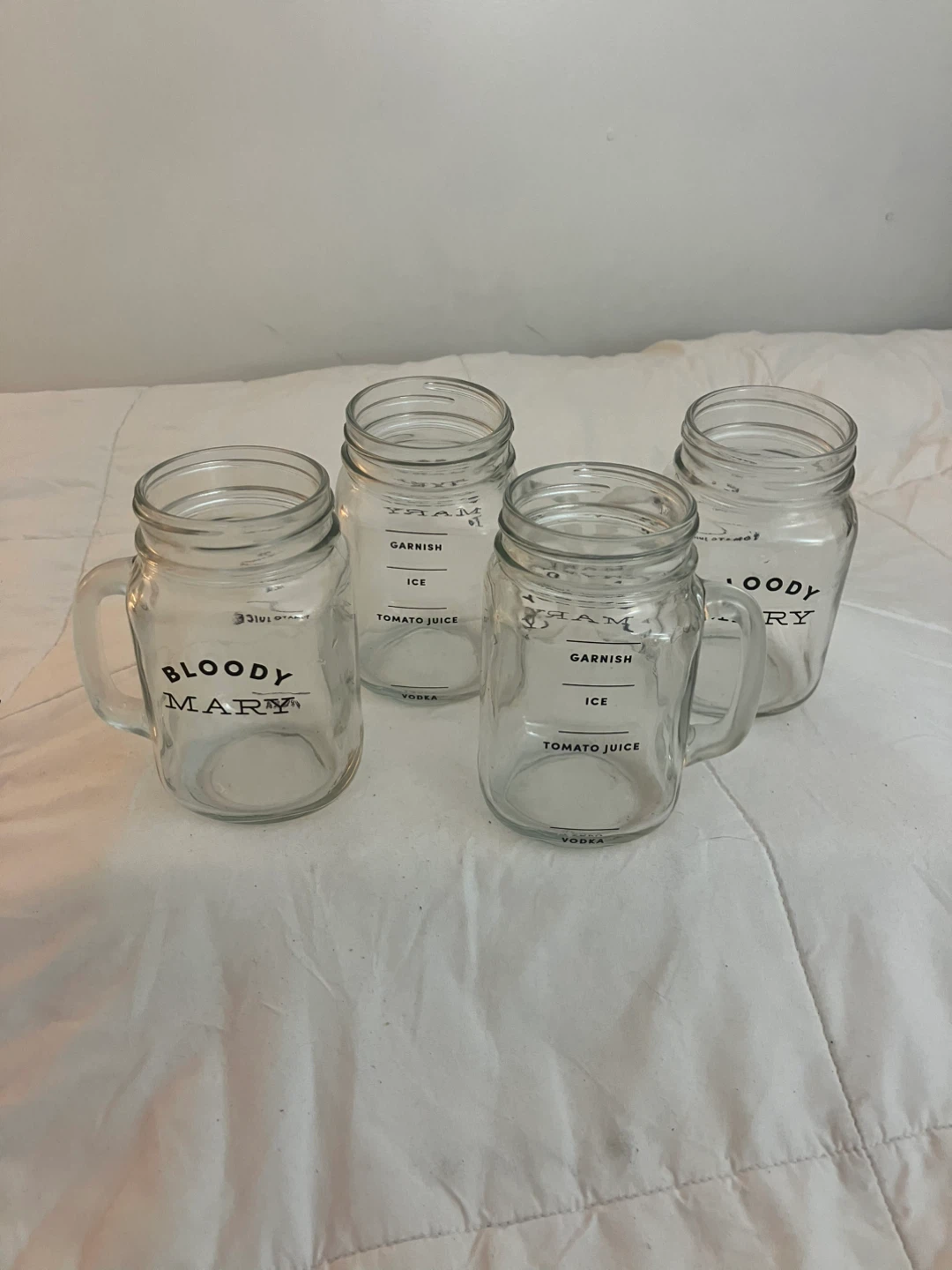 Set Of 4 Bloody Mary Glass Mugs - Excellent Condition - photo 5