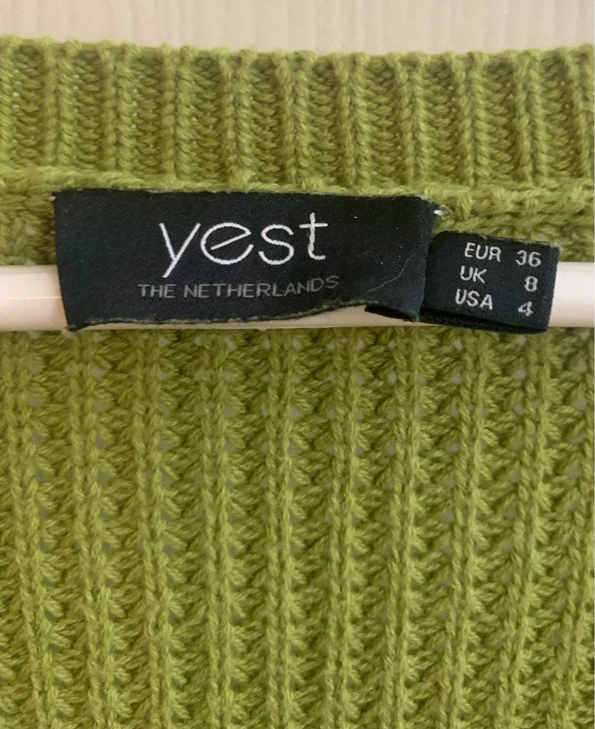Yest Green V-Neck Knit Sweater - photo 2