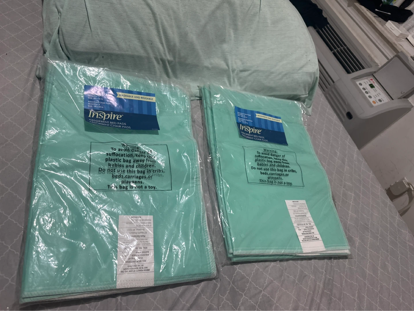 Inspire Washable Reusable Absorbent Crib Pads (2 Pack)
