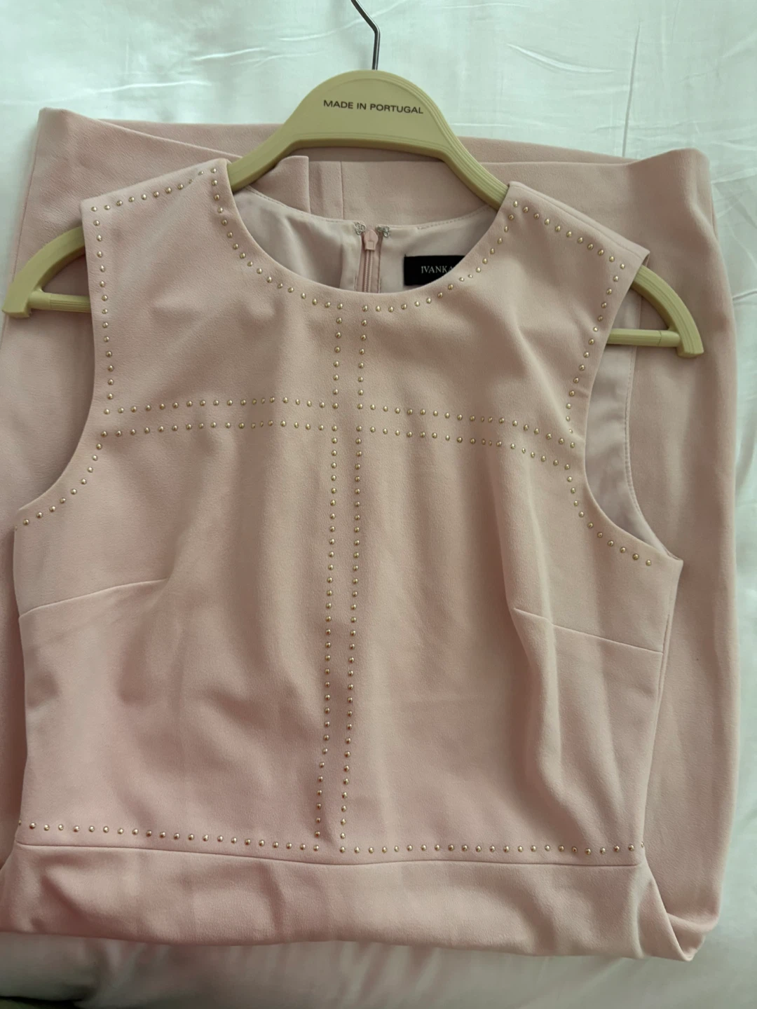 Ivanka Trump Pink Studded Sleeveless Dress - photo 3
