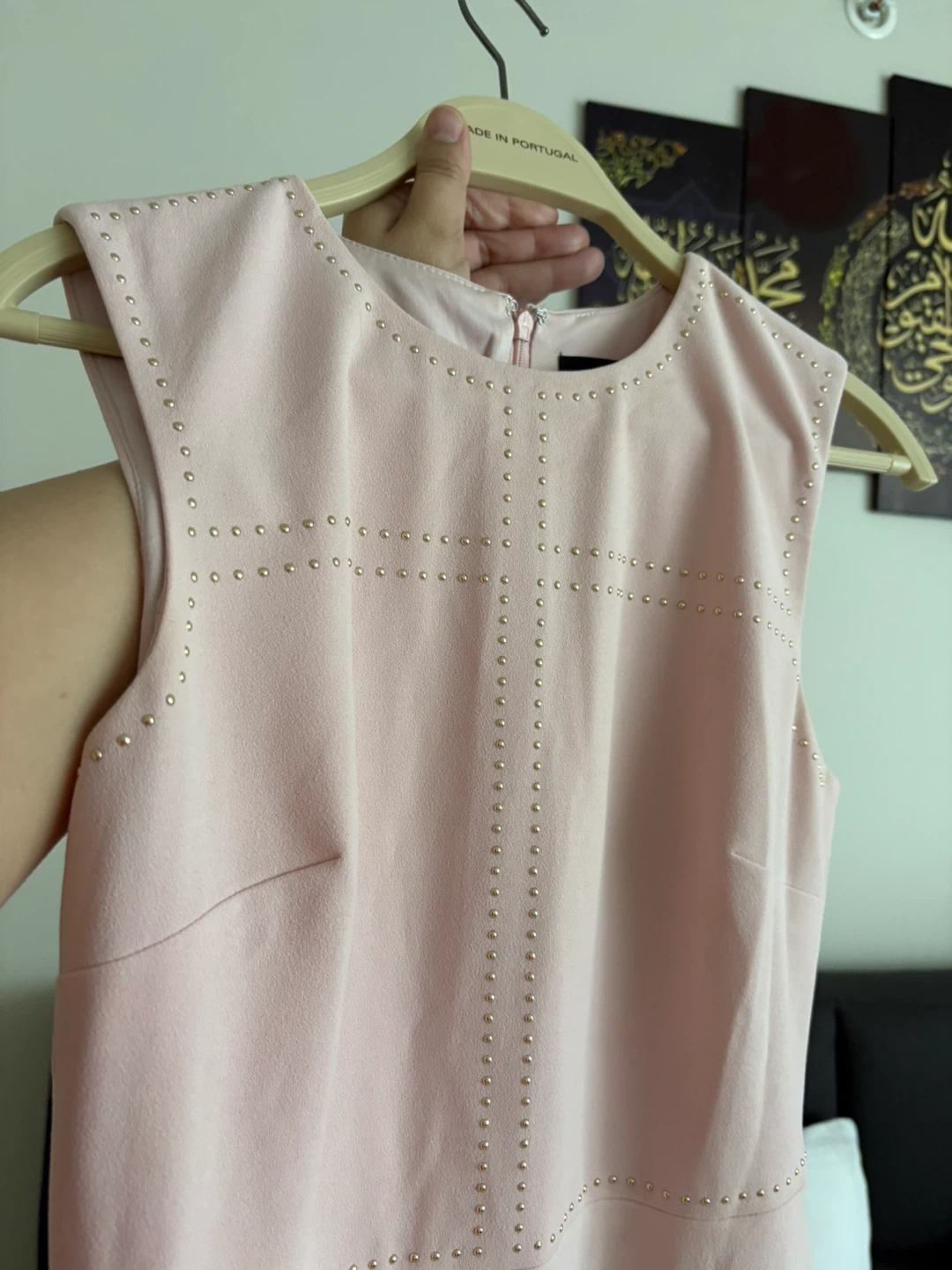Ivanka Trump Pink Studded Sleeveless Dress