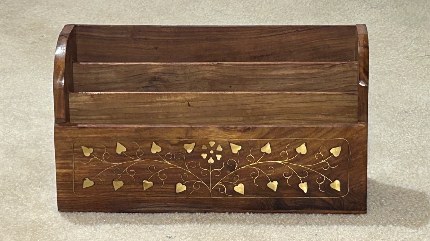 Wooden Desk Organizer Mail Sorter - photo 3