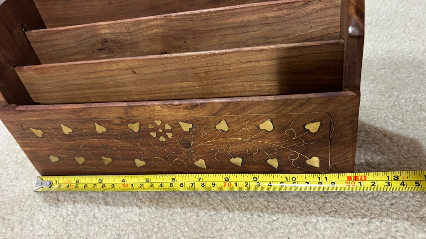Wooden Desk Organizer Mail Sorter - photo 5
