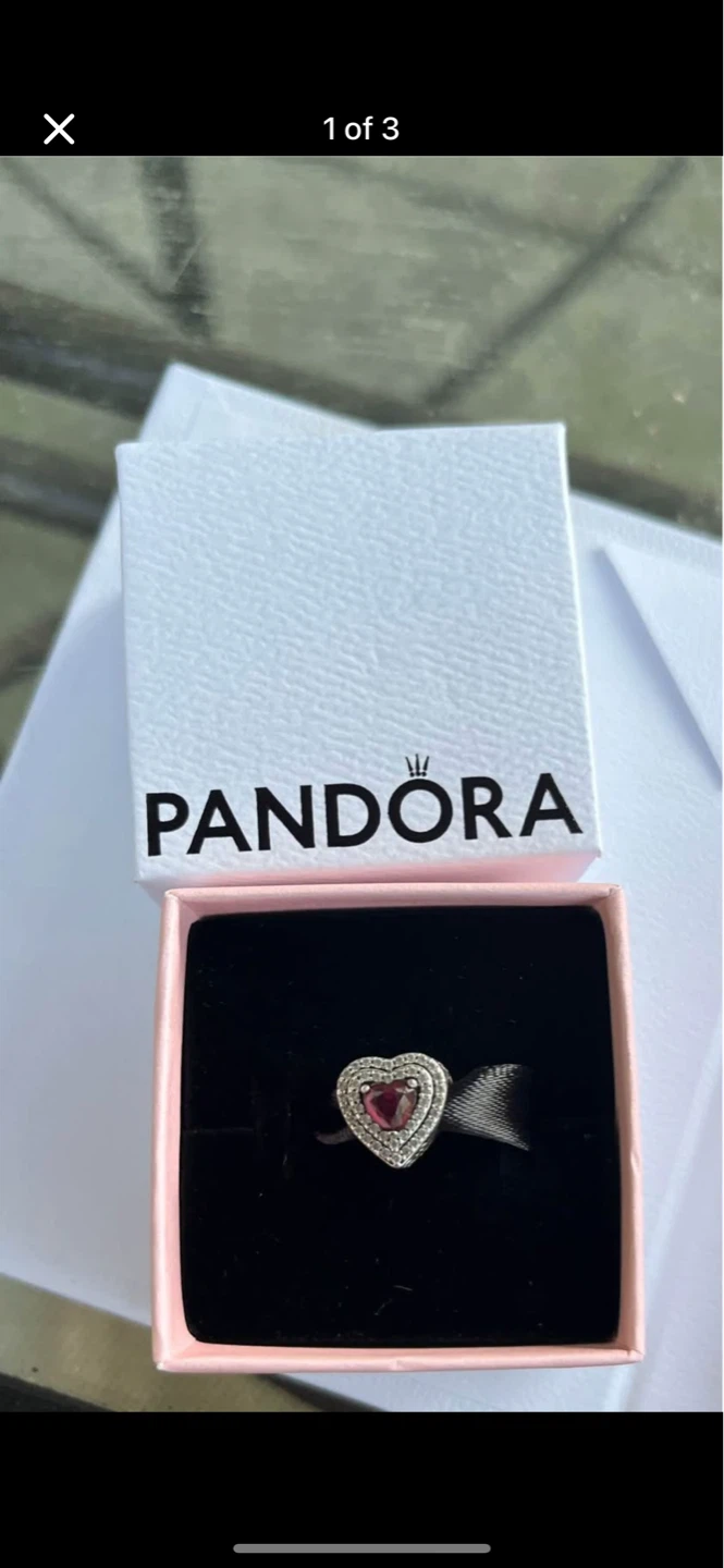 Pandora Sparkling Levelled Heart Charm - photo 2