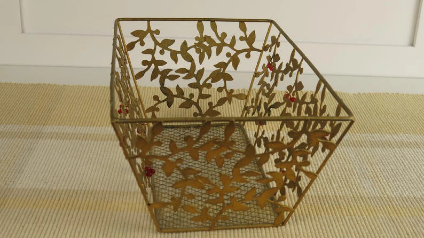Decorative Metal Storage Basket