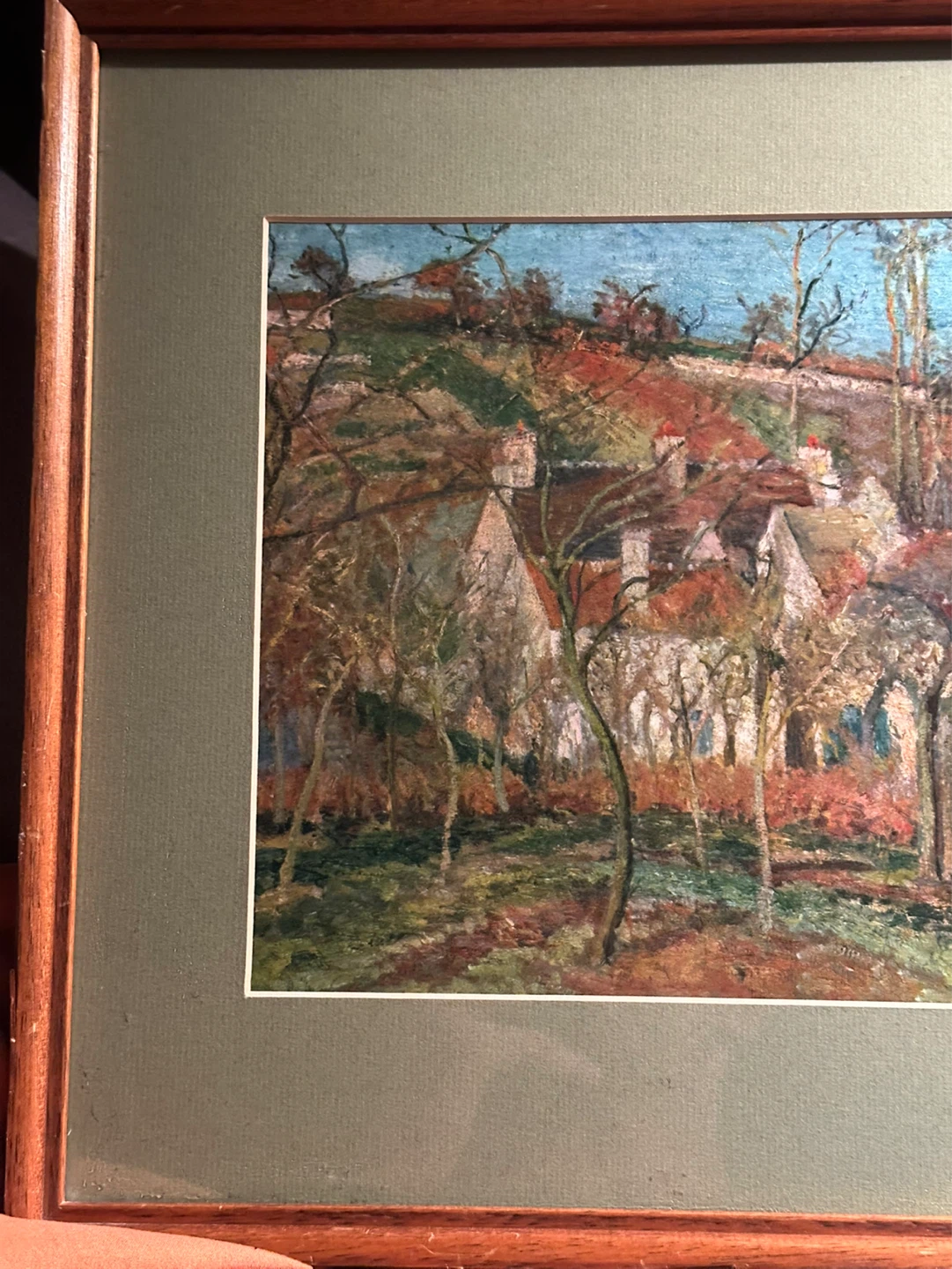 camille passaro Red roofs corner of a village winter, 1877 print - photo 2