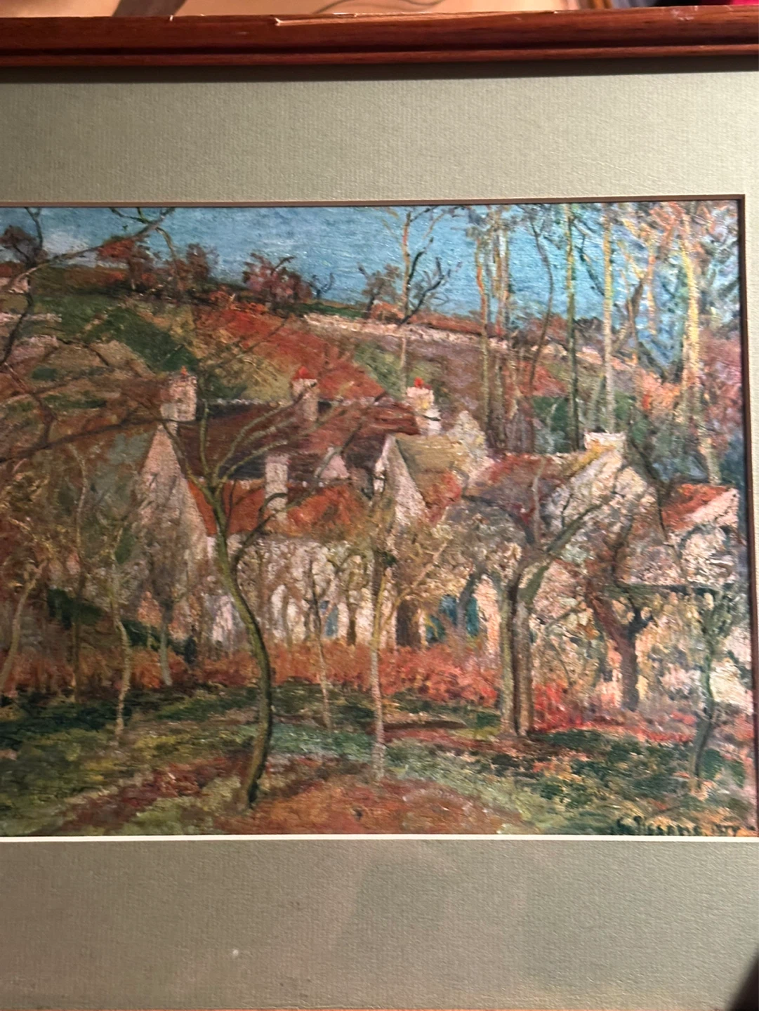 camille passaro Red roofs corner of a village winter, 1877 print - photo 3