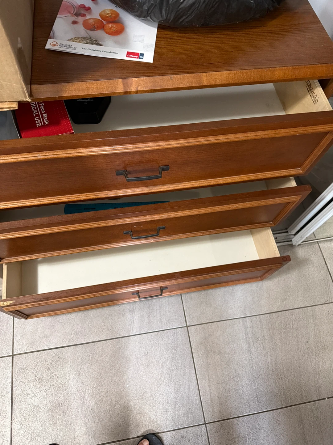 Wooden Dresser with 3 Drawers - photo 4
