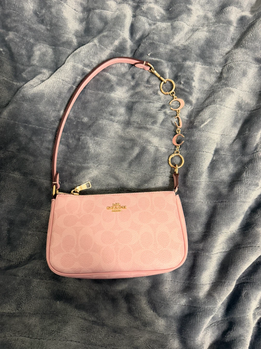 Coach Pink Monogram Cherry Charm Shoulder Bag - photo 3