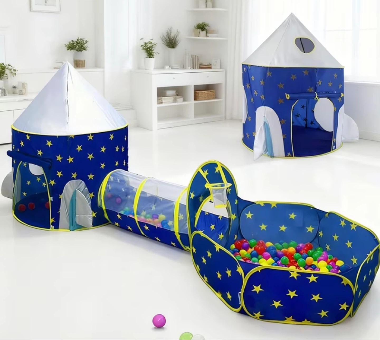 3-Piece Star Play Tent and Tunnel Set - photo 2