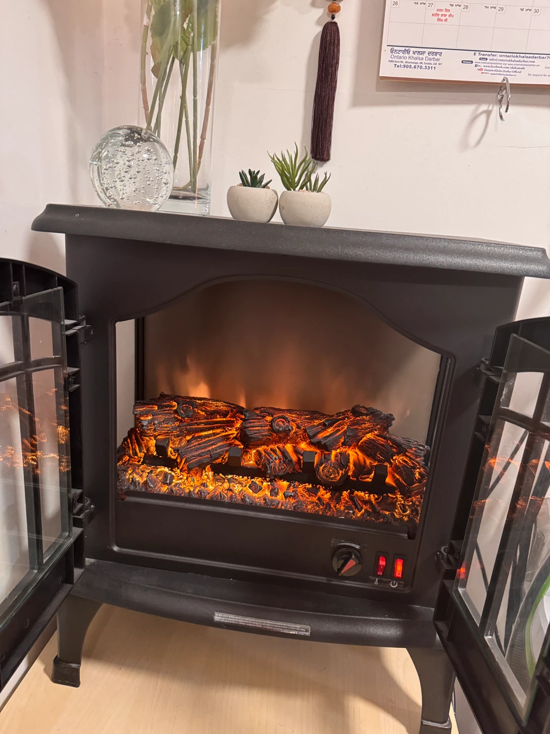 Electric Fireplace Stove Heater – Excellent Condition - photo 2