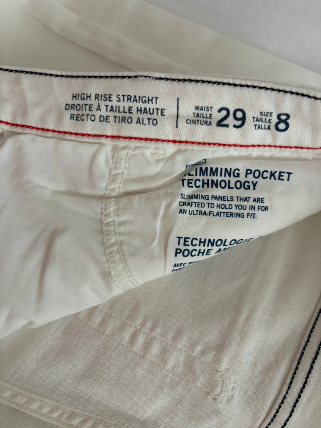 Tommy Hilfiger High Rise Straight White Jeans Size 8 - photo 3