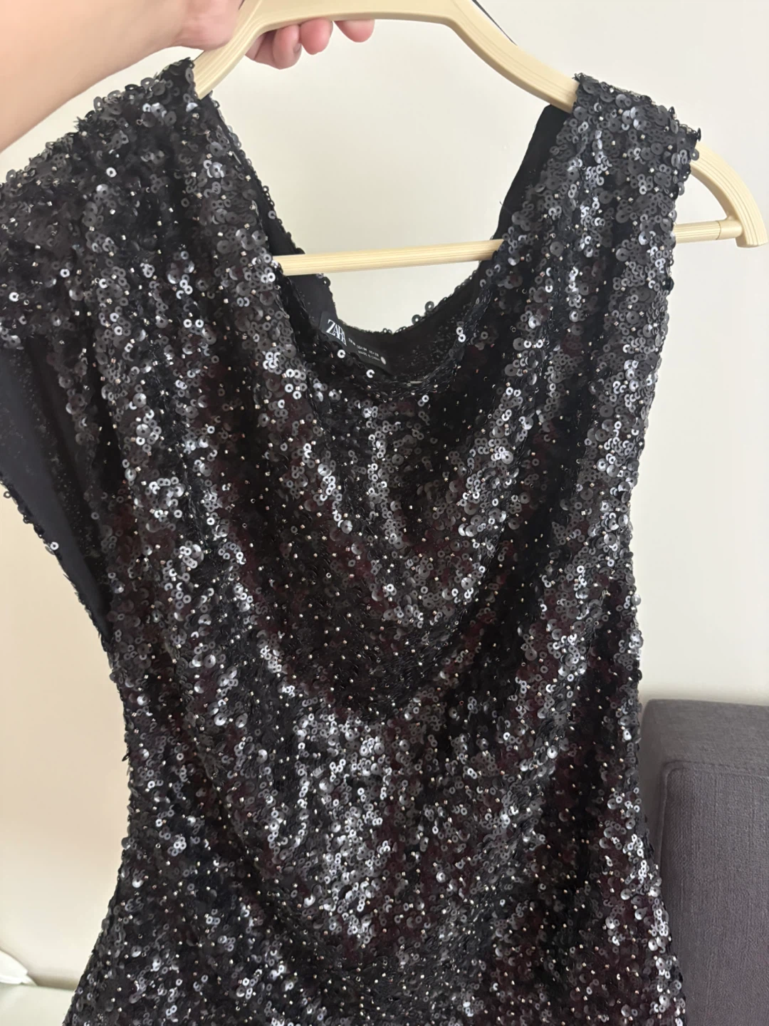 Zara Sequin Top - Black - photo 2