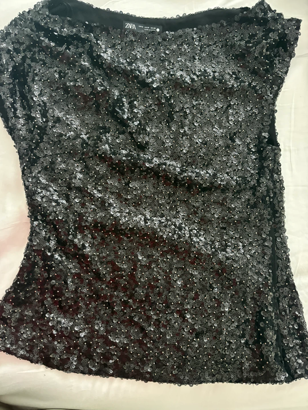 Zara Sequin Top - Black