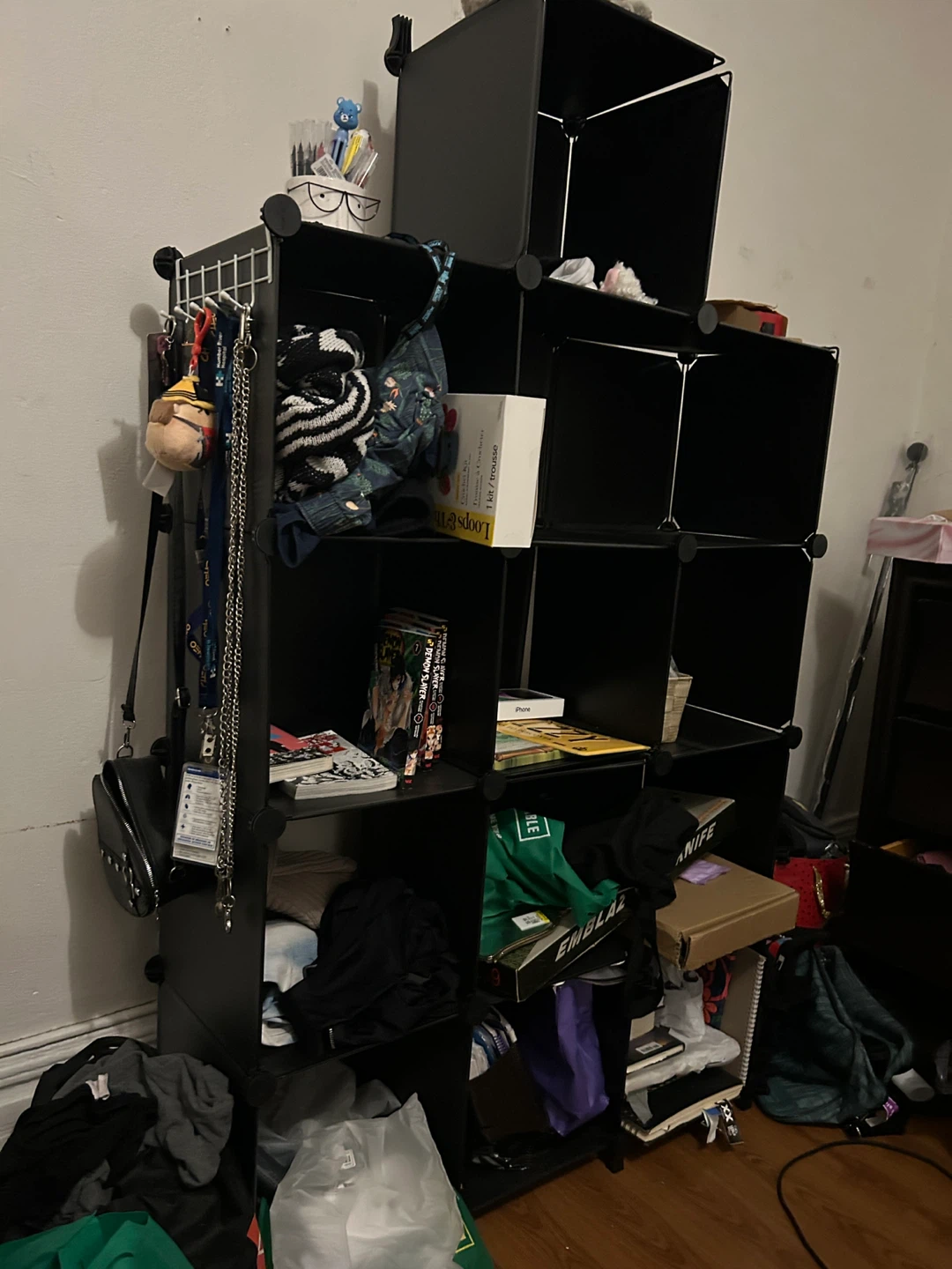 Black Cube Storage Shelving Unit - photo 4