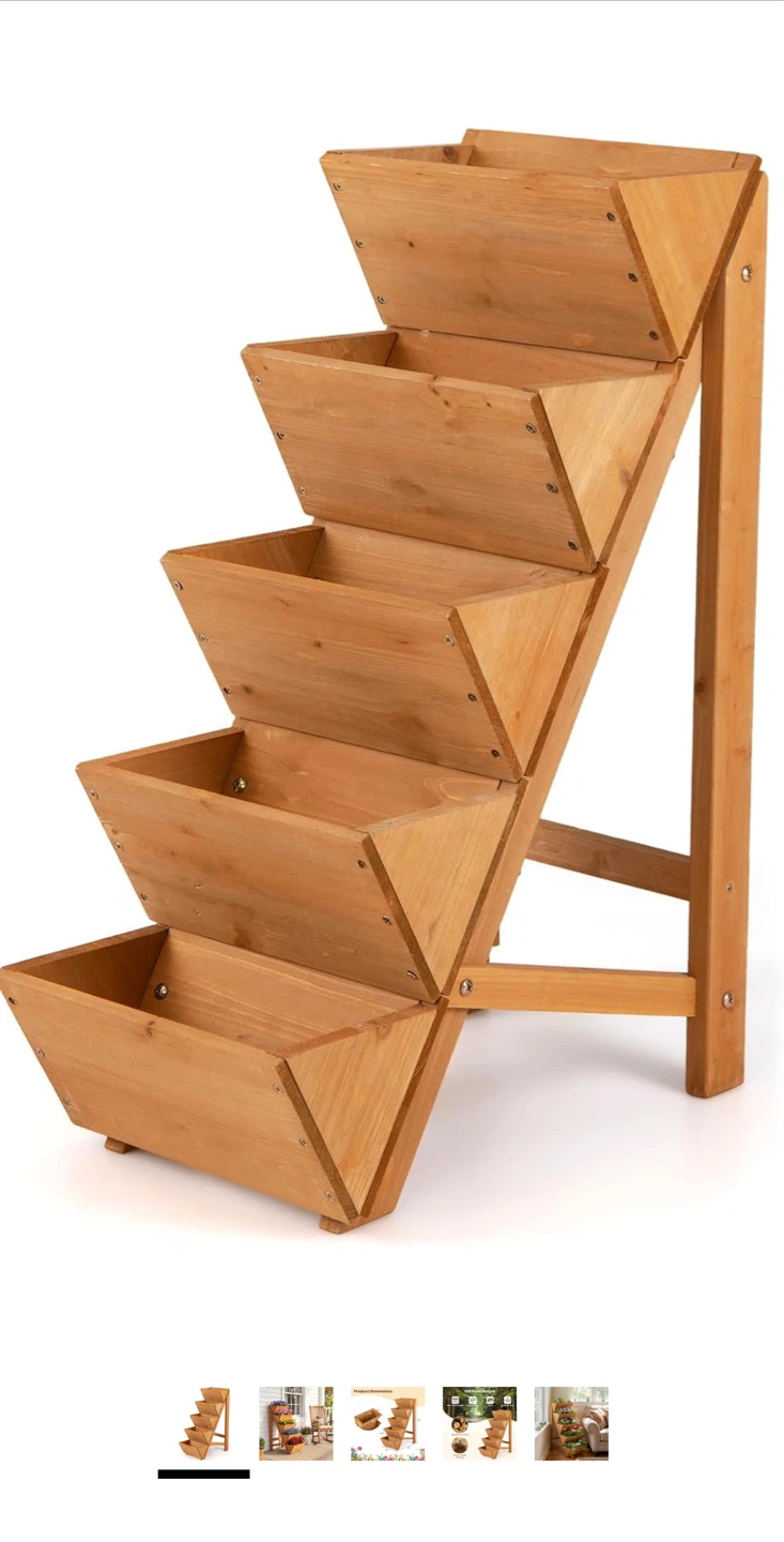 Wooden Tiered Planter Stand - photo 2
