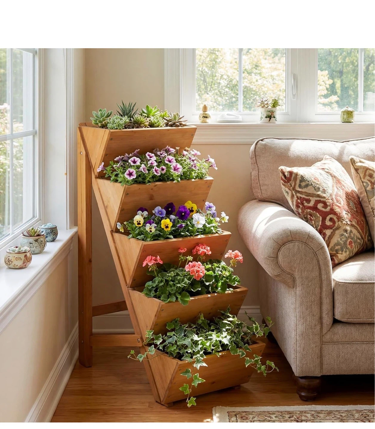Wooden Tiered Planter Stand - photo 5