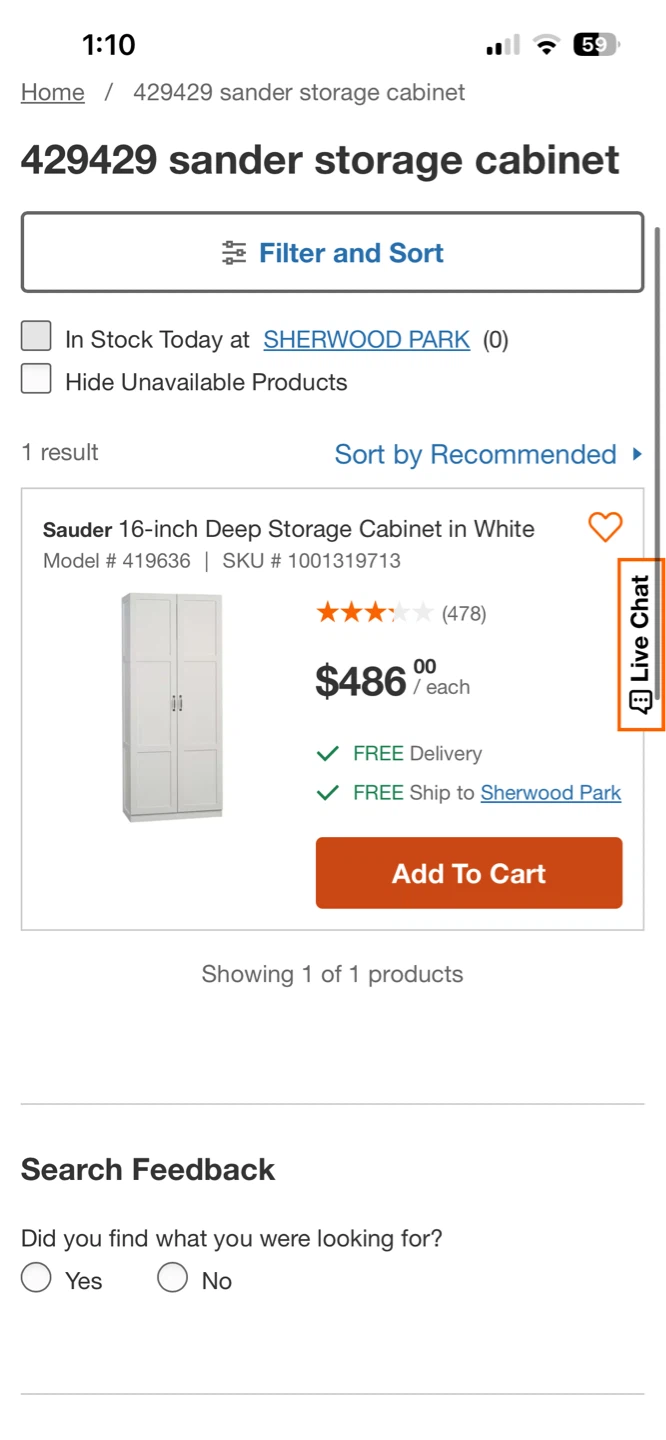 Sauder Storage Cabinet