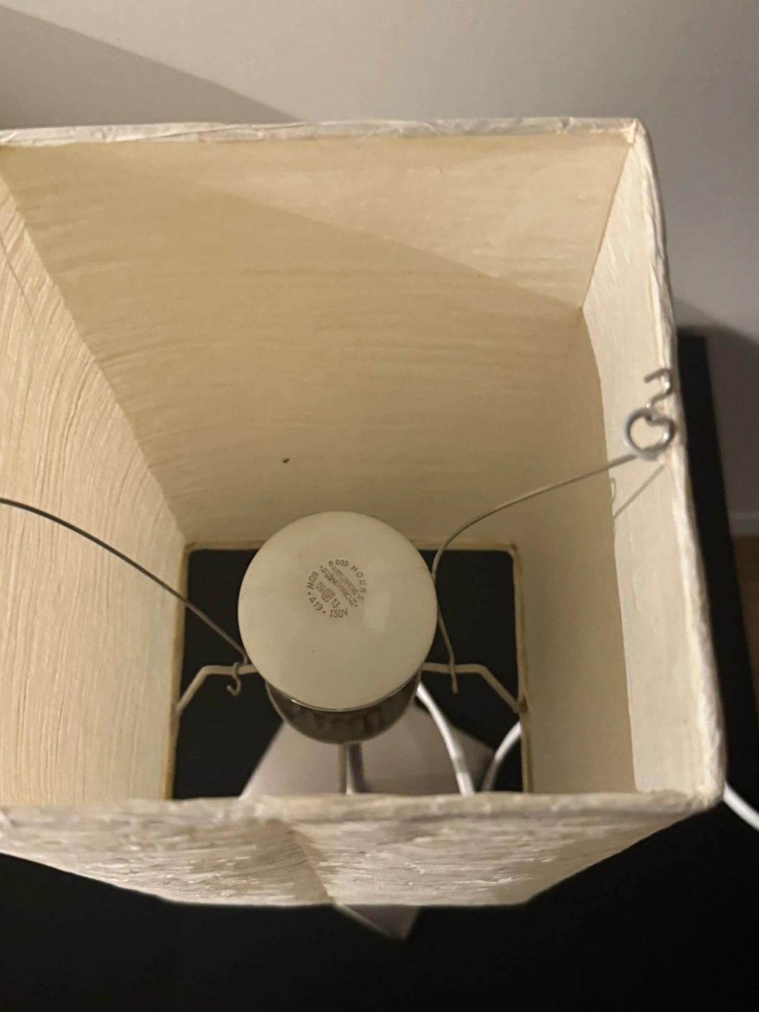Cream Rectangular Table Lamp - photo 3