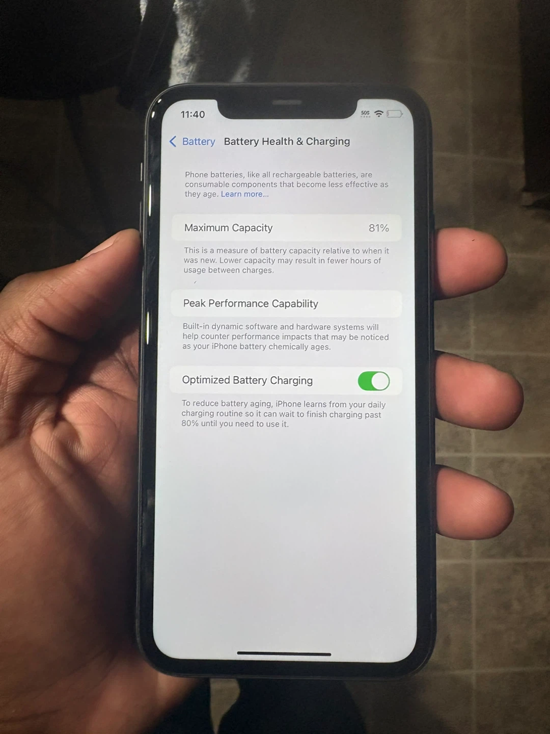 Apple iPhone 11 - 81% Battery Health