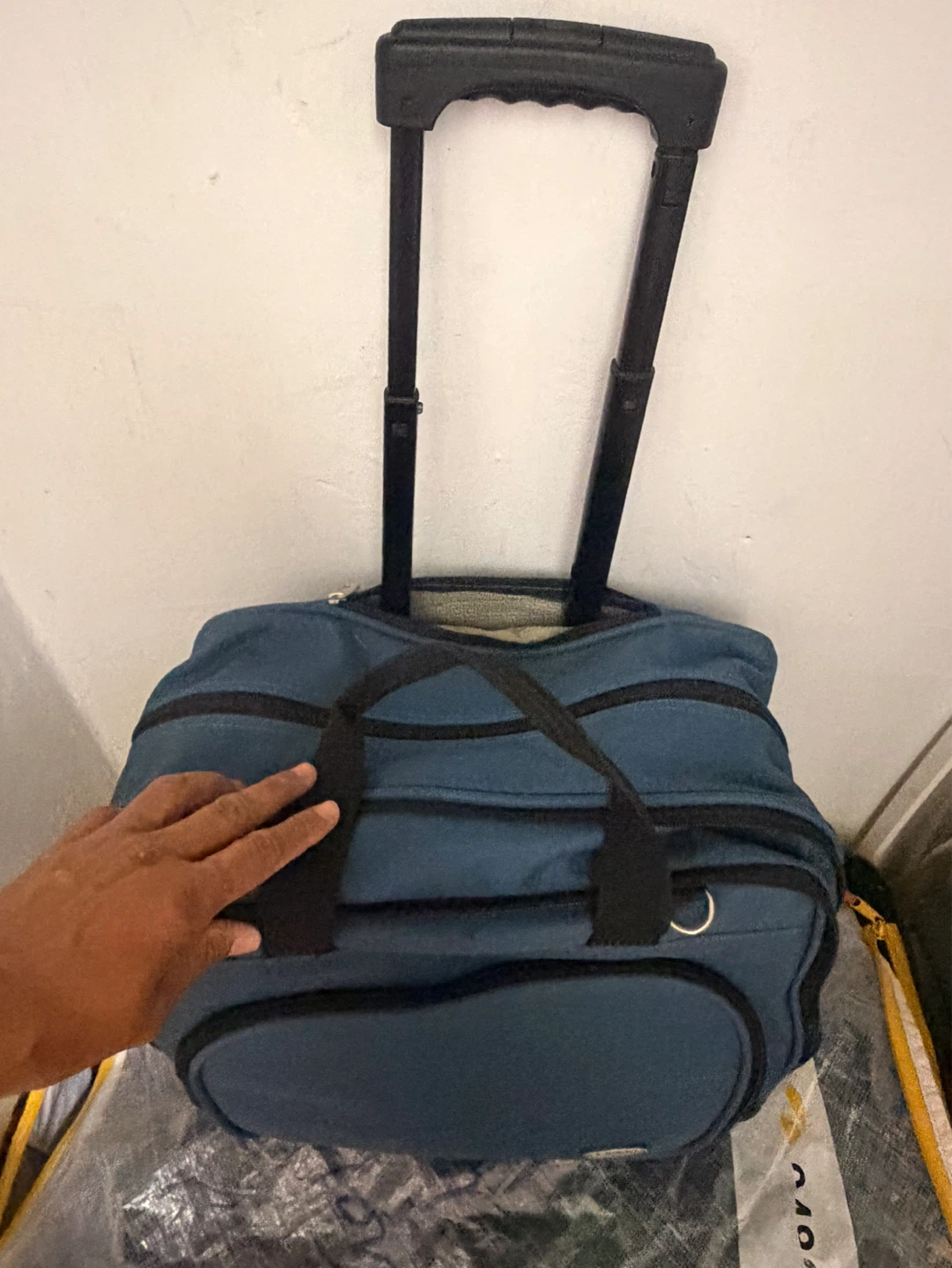 Blue Rolling Carry-On Travel Bag