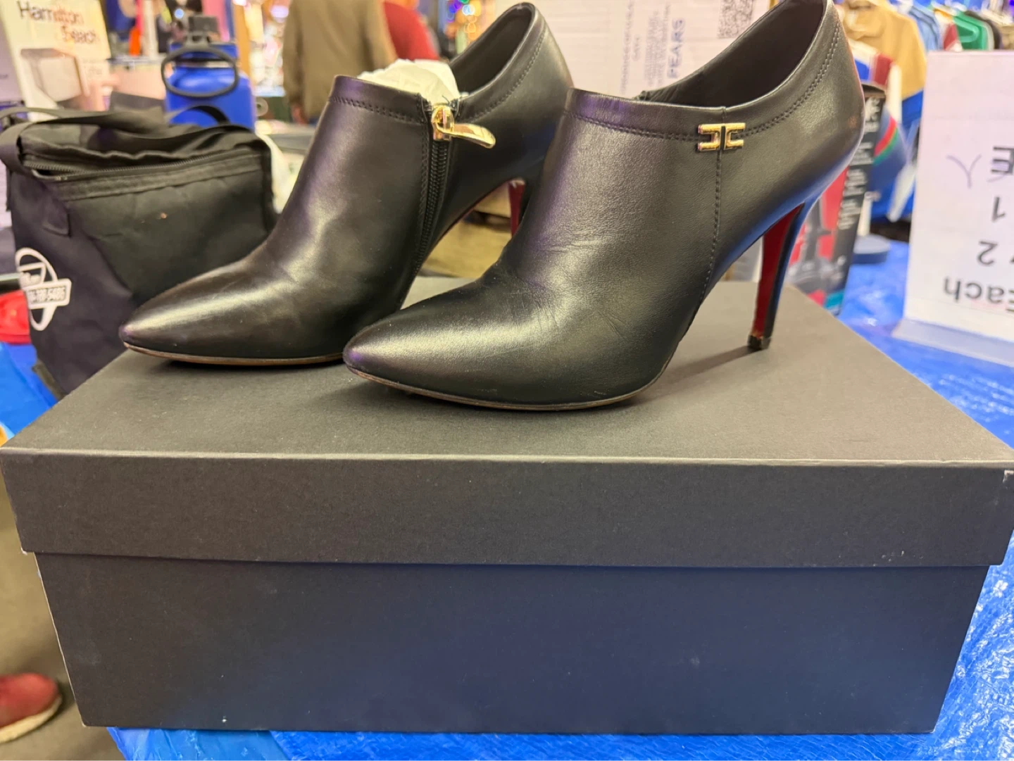 Versace Black Leather Ankle Boots - photo 2