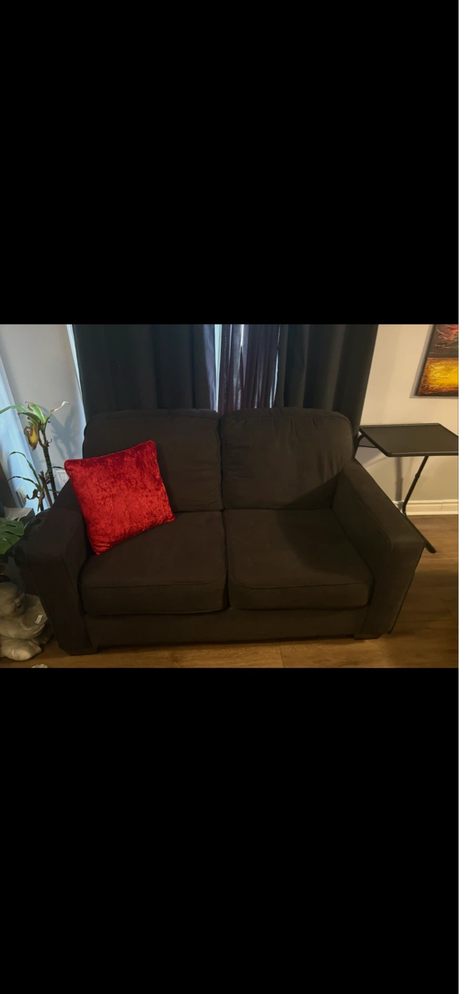 Dark charcoal Sofa and loveseat (ottoman 100$ - photo 2