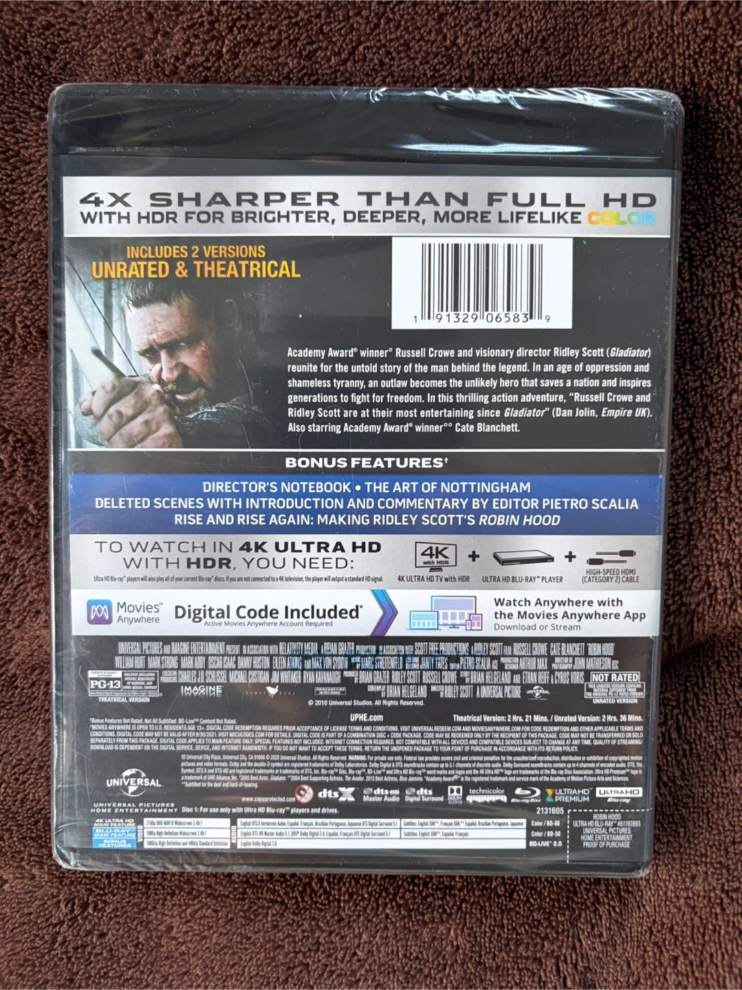 Sealed Robin Hood (4K Ultra HD, Blu-ray, 2010) - photo 2