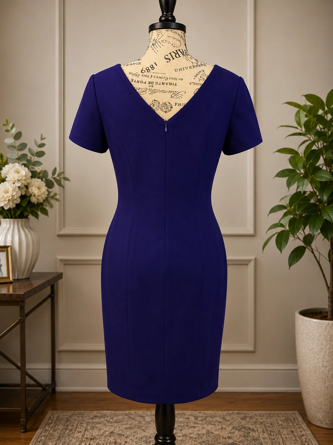 Women's V-Neck Short Sleeve Dress - photo 3