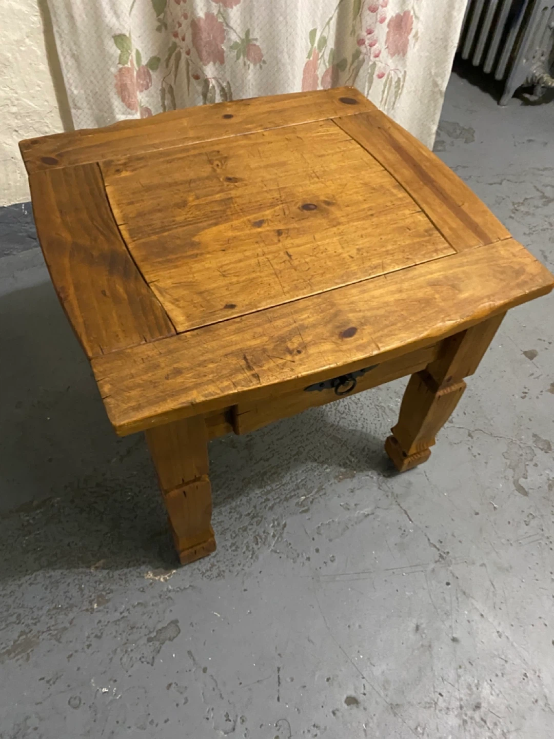 Wood End Table with Drawer - photo 2