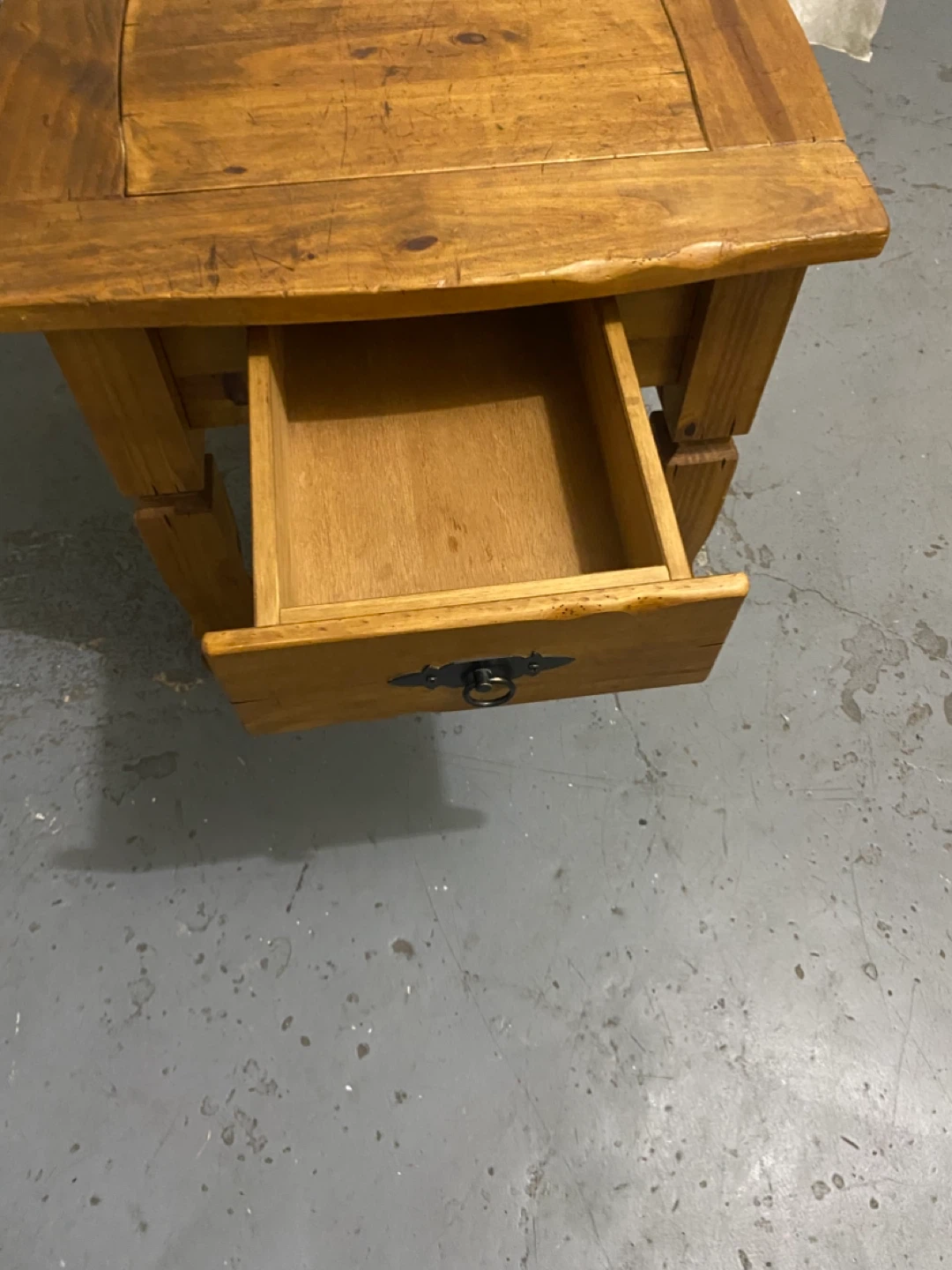 Wood End Table with Drawer - photo 4